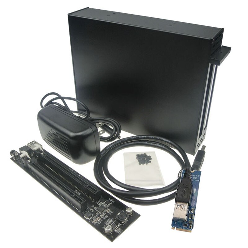 M.2 M Key NVME To PCIe Expansion Card M2 To PCIe X16 Dual Slot adapter Enclosure