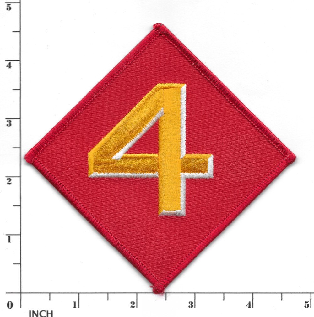 USMC 4th Marine Division 4.5-inch PATCH 4th MarDiv Iwo Jima ! Reserves ! Marines