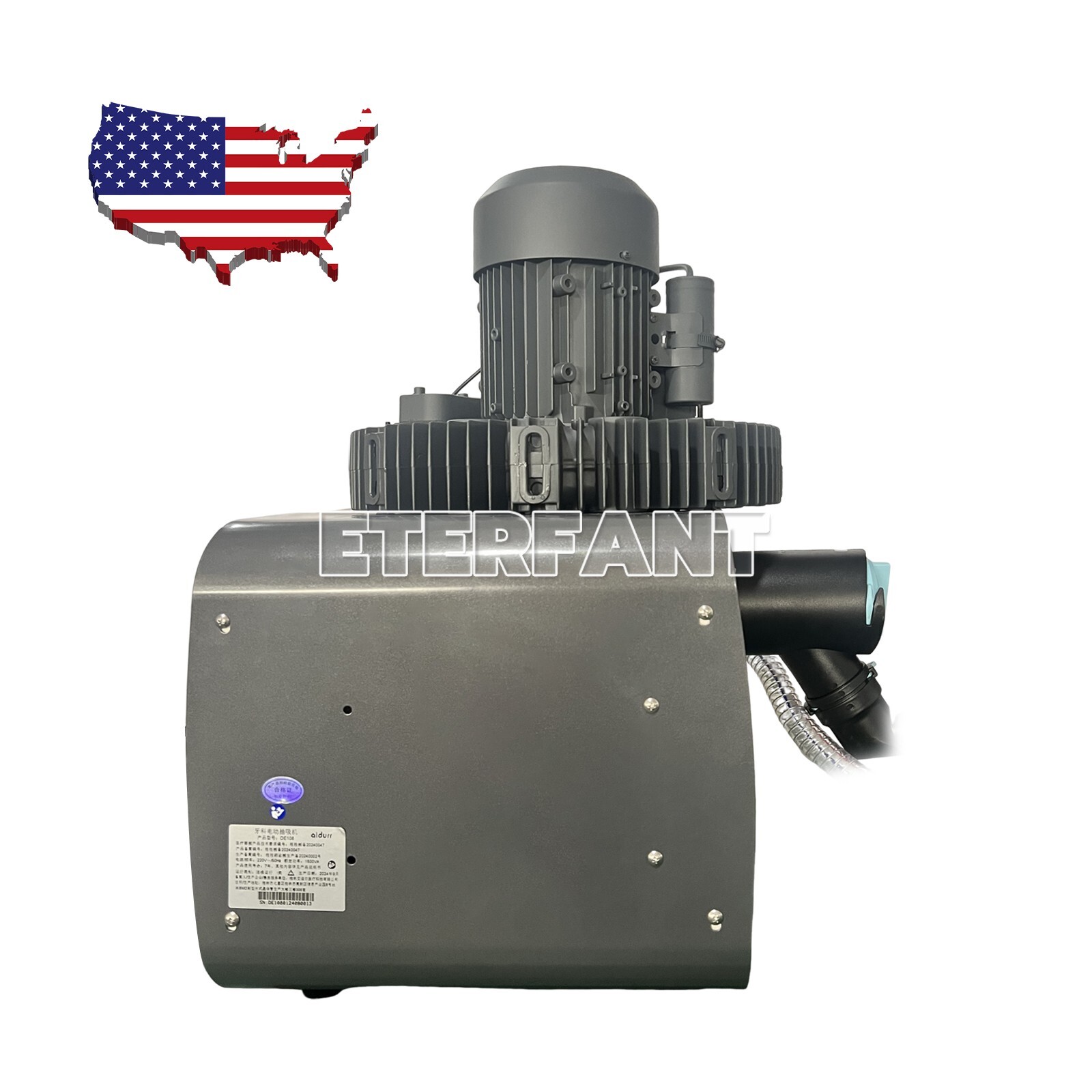 Dental Electric Suction Machine Vacuum System Semi-Dry Type Support 4-6 Chairs
