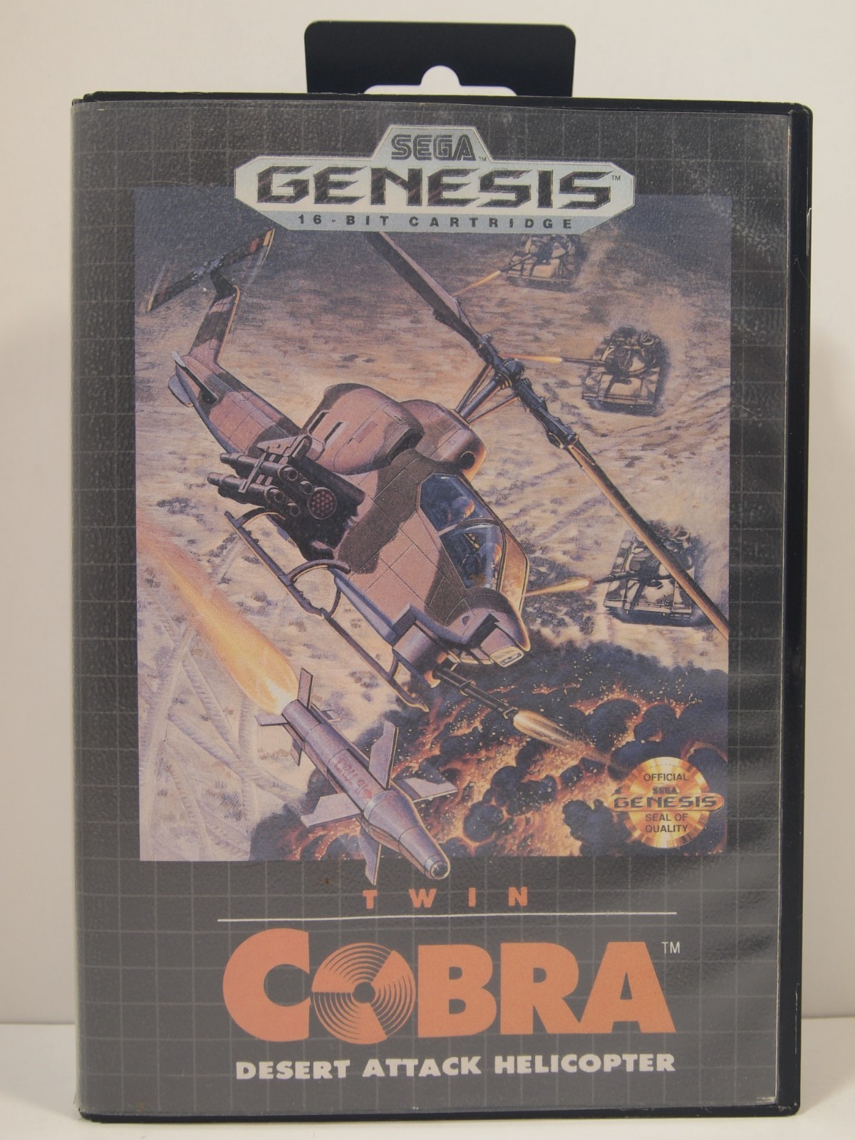 Twin Cobra Desert Attack Helicopter Case (SEGA Genesis) Authentic BOX ONLY
