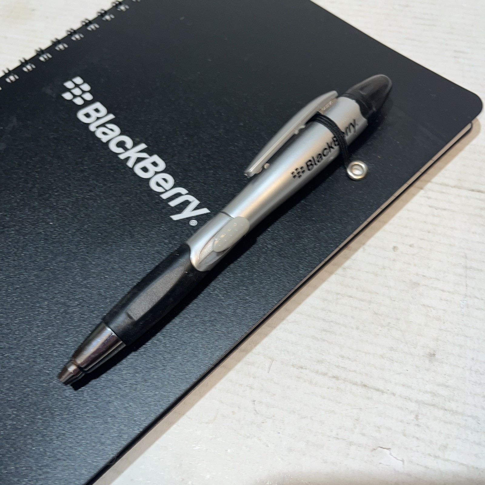 Rare BlackBerry Branded Spiral Lined Notebook & Pen