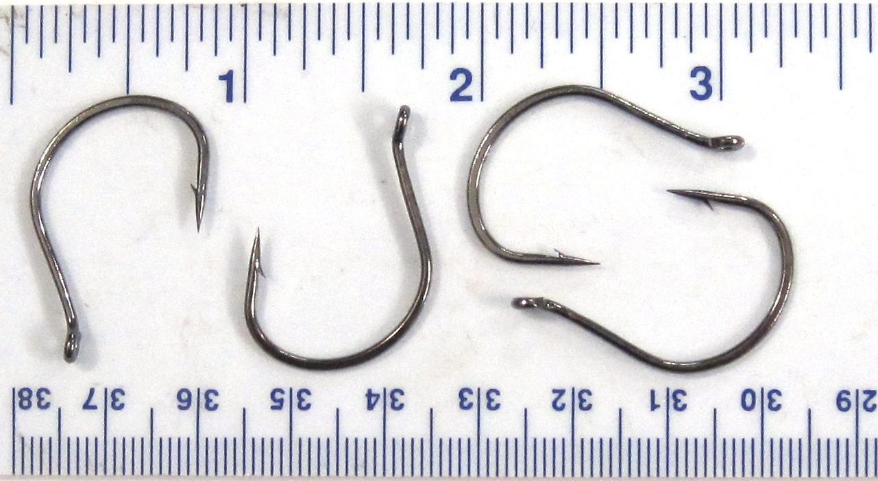 50 Matzuo 430012 Finesse Black Wacky Worm Fishing Fish Hooks size 4/0