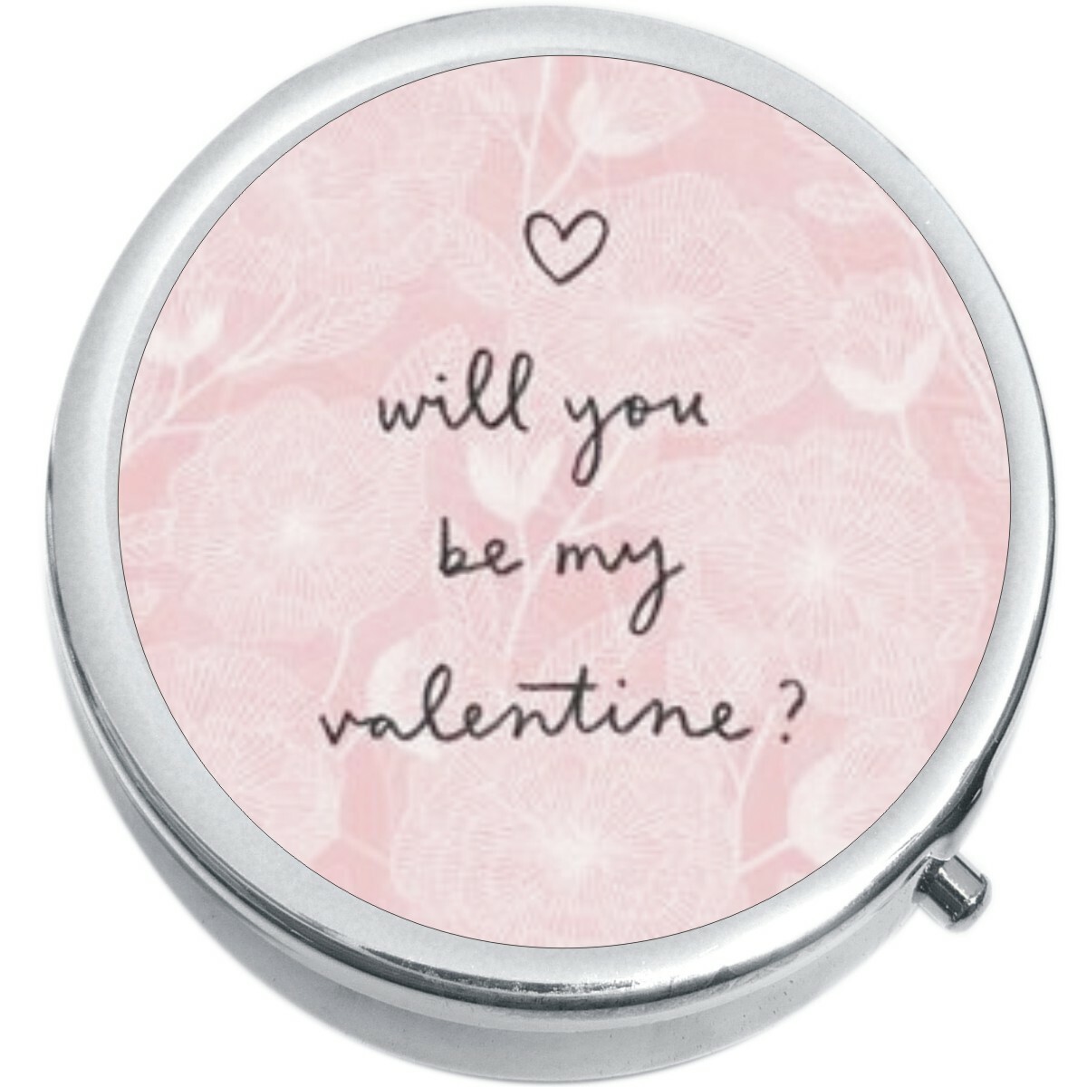 Will You Be My Valentine Medicine Vitamin Pill Box