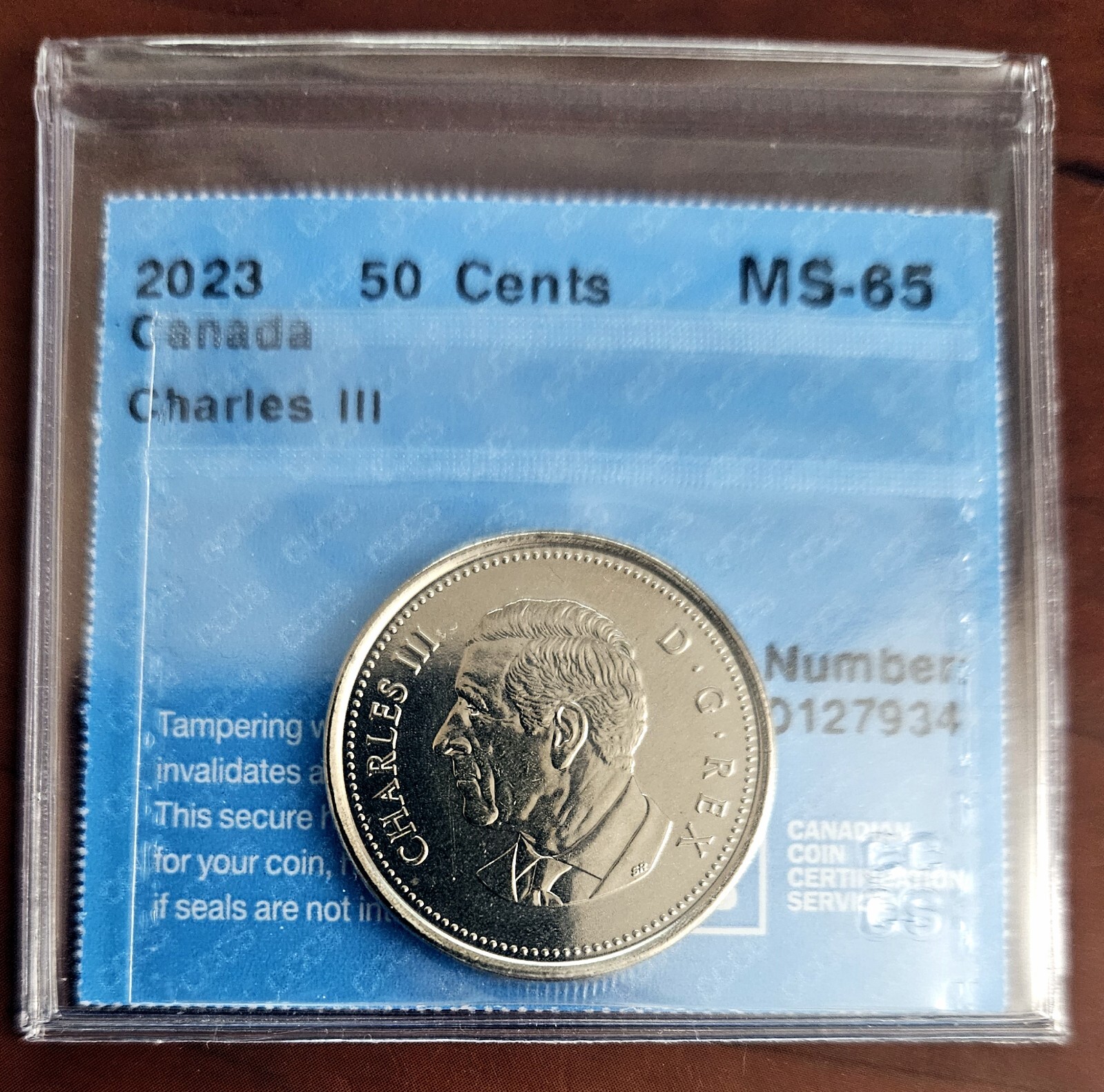 Canada 2023 - King Charles III 50 Cent Piece - Gem - CCCS Certified MS-65!!