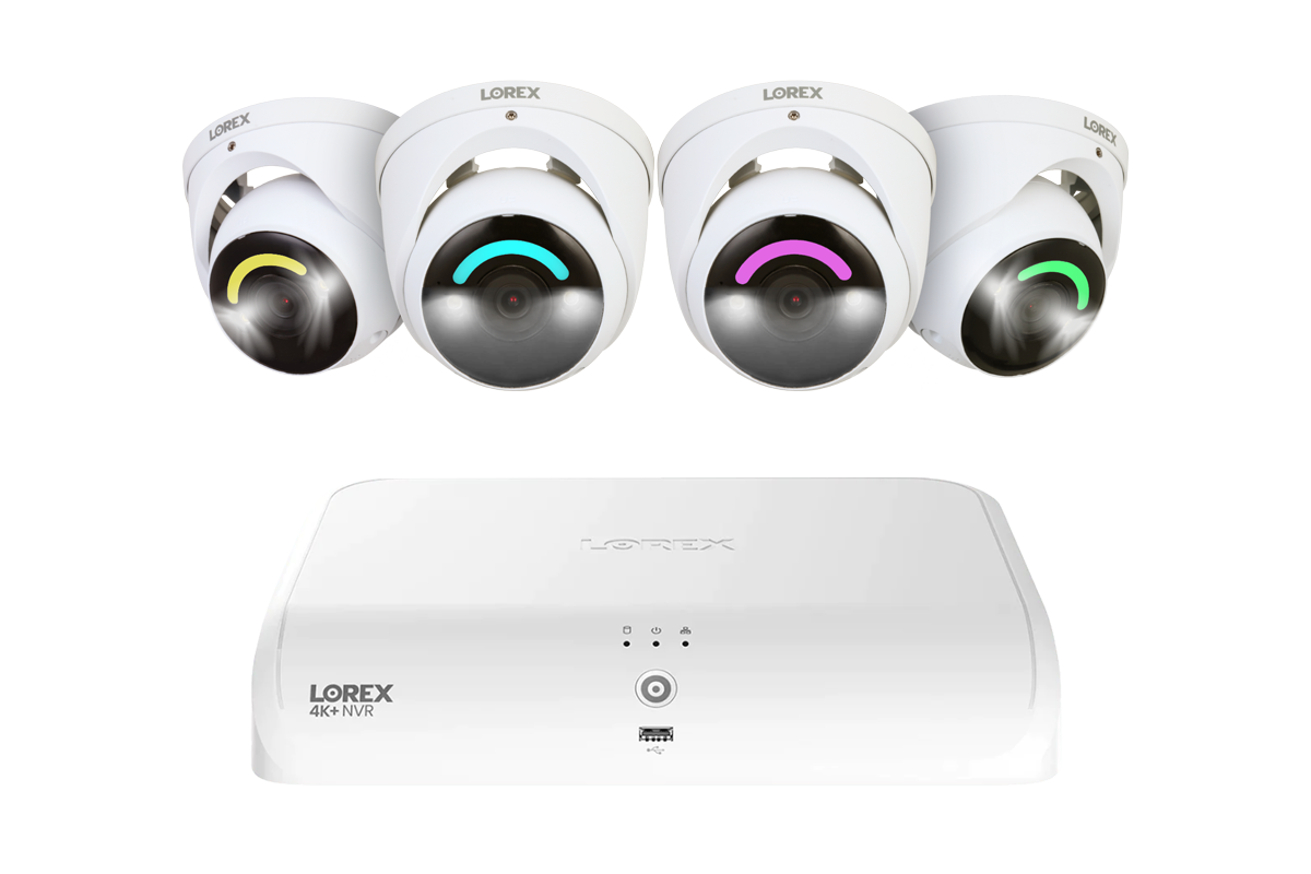 Lorex 4K+12MP Outdoor Security Camera System with 4 IP Wired Dome Camera