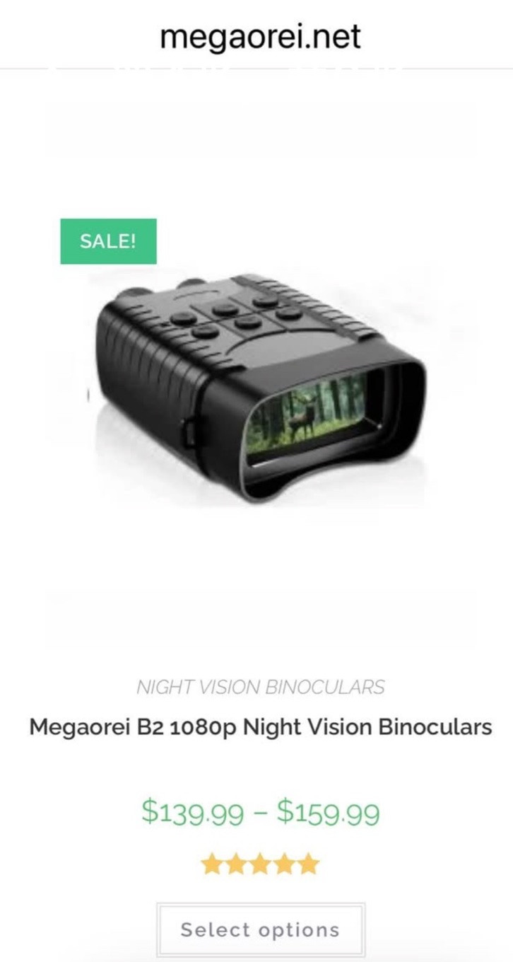 Megaorei B2 1080p Night Vision Binoculars