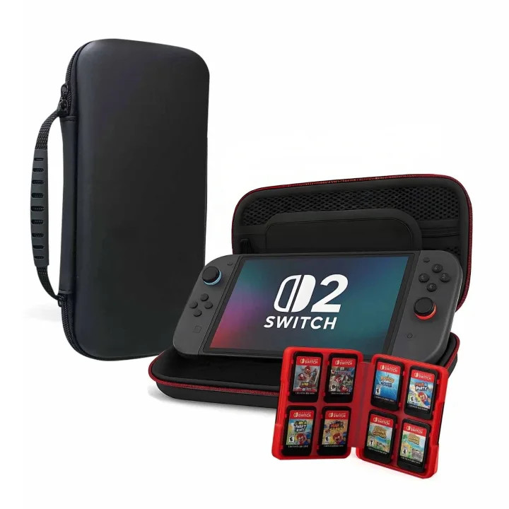 For Nintendo Switch 2 Carry Case Screen Protector Travel Case Hard EVA Shell