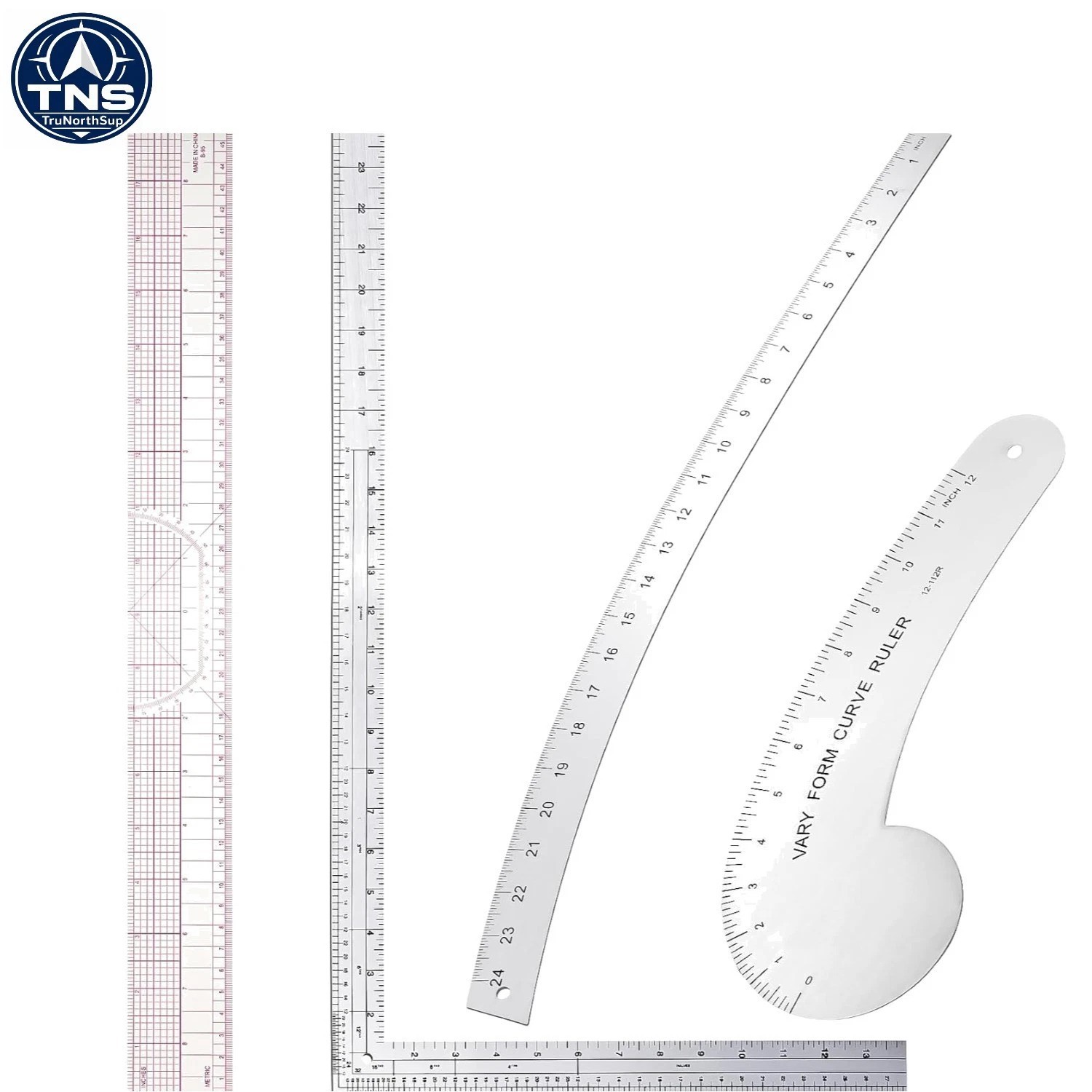 French Curve Ruler Set - Aluminum Tools for Effortless Apparel Designing