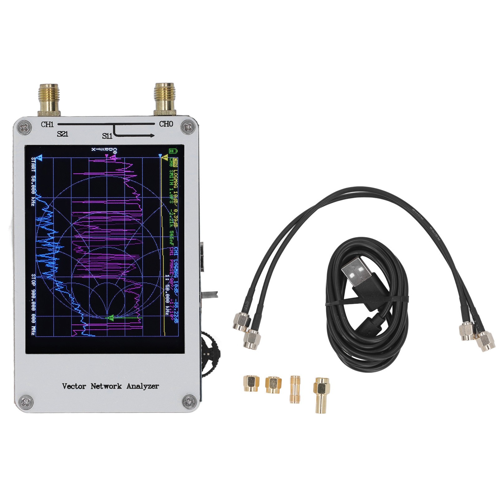 50KHz-900MHz Vector Network Analyzer 2.8 Touch Screen