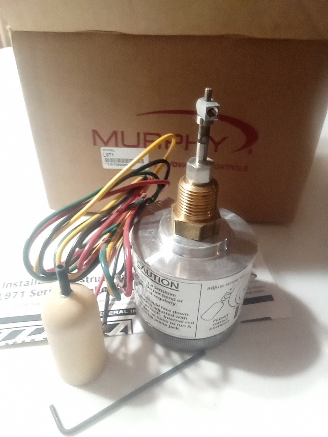 Ingersoll Rand W111519 Low Oil Level Control Switch / Float Sensor, Murphy L-971
