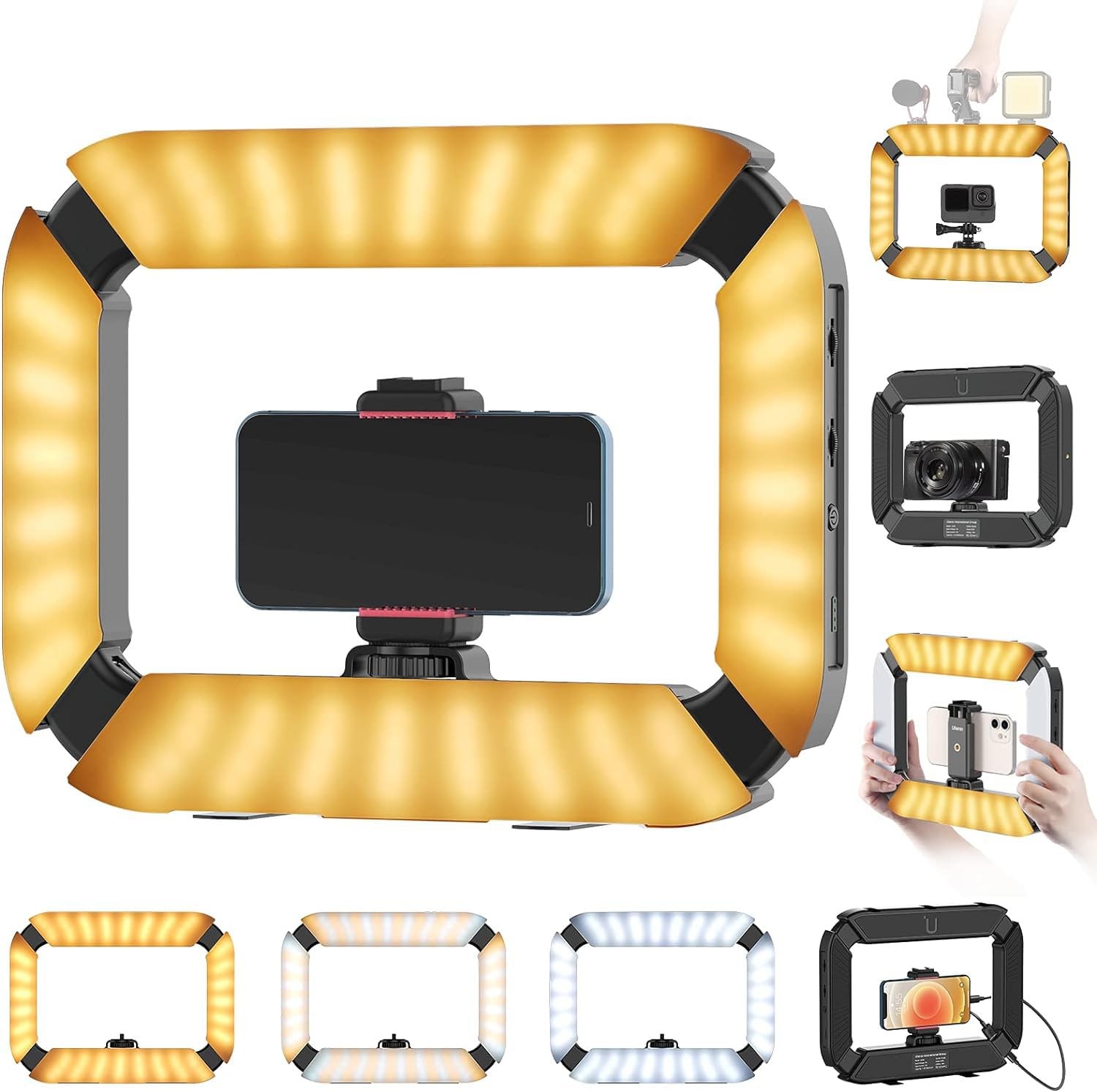 Smartphone Vlogging Rig with LED Ring Light