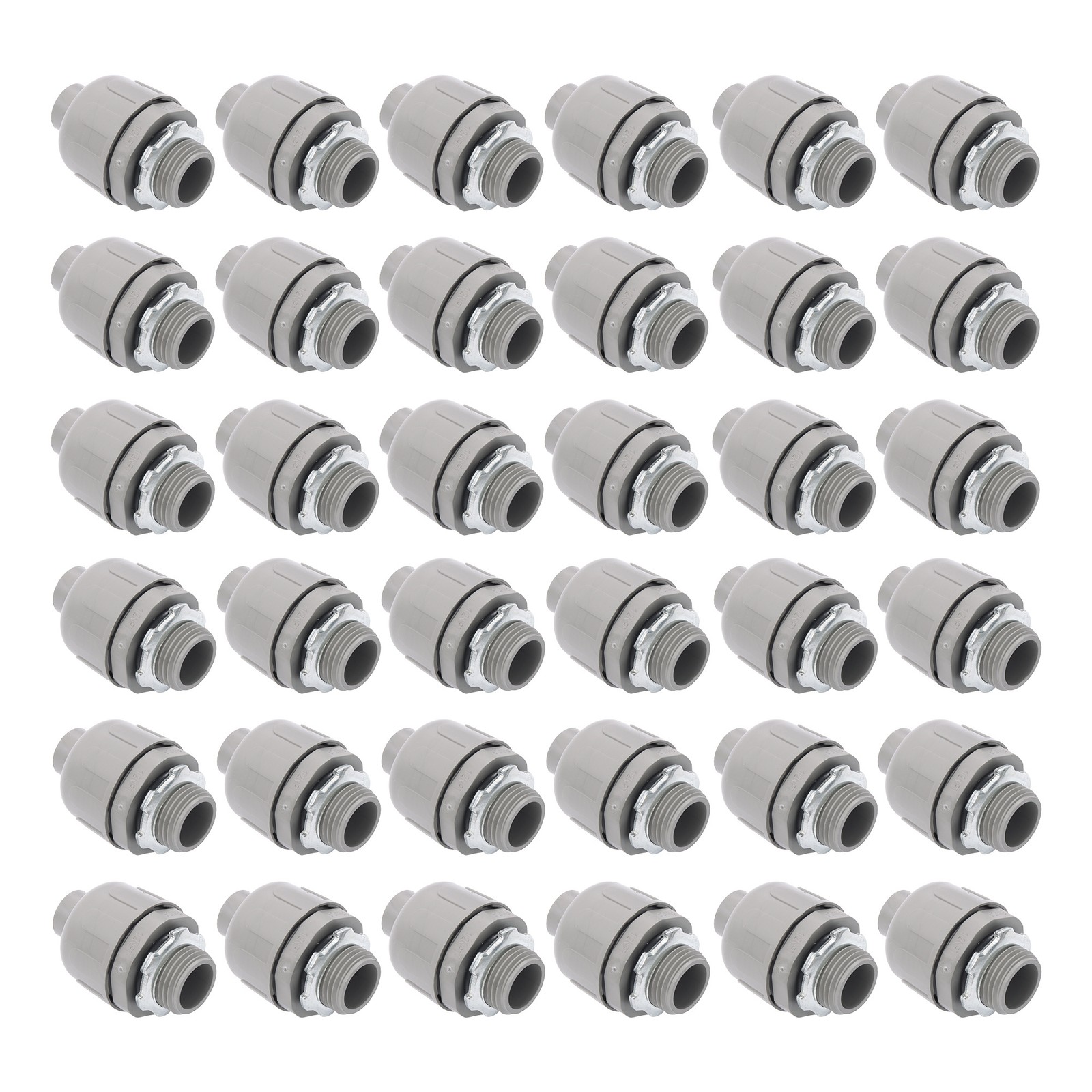 36 Pcs 1/2 Inch Liquid Tight Connector PVC Electrical Conduit Fittings Straight