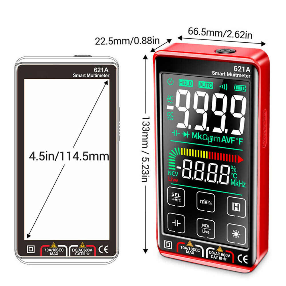 621A Screen Rechargeable Smart Multimeter Large Digital Multimeter
