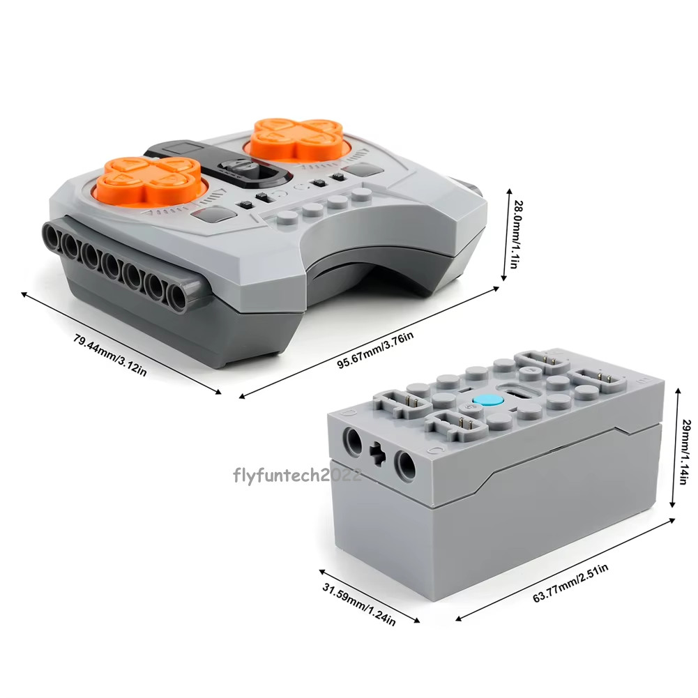 MOC Power Function Parts 8CH Powered Up 2.4G APP Remote Control Set Rechargeable