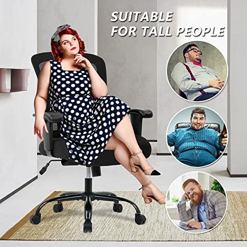 Big and Tall Office Chair 400lbs Wide Seat Desk Chair Computer Chair with