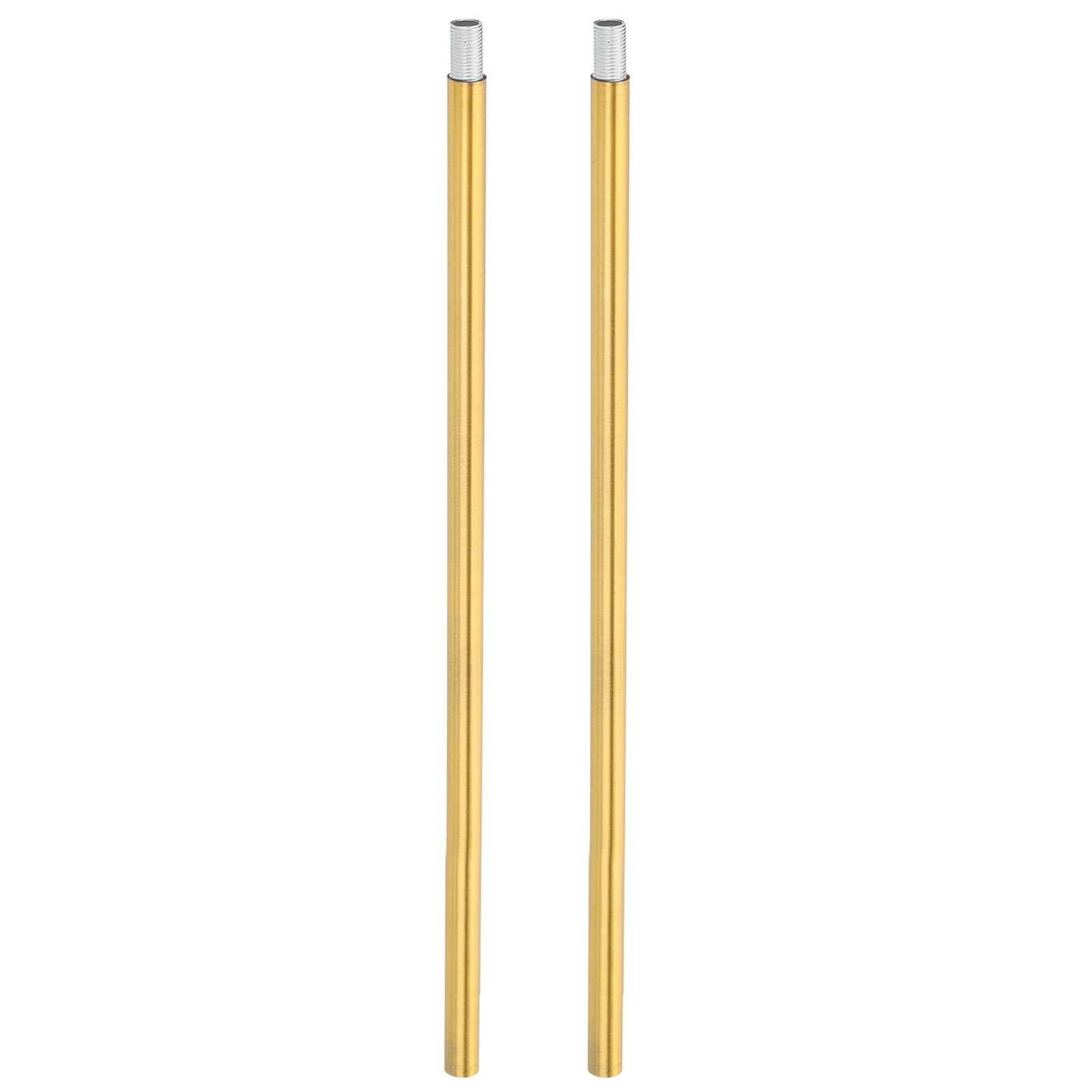 2Set 12" M10 x 1mm Fine Thread Threaded Extension Rod with Pipe Nipple Dark Gold