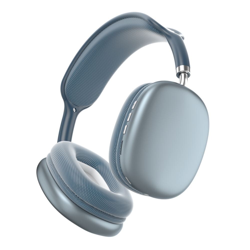 Super Bass High Quality Sound Lightweight Over Head Wireless Headset (Blue)