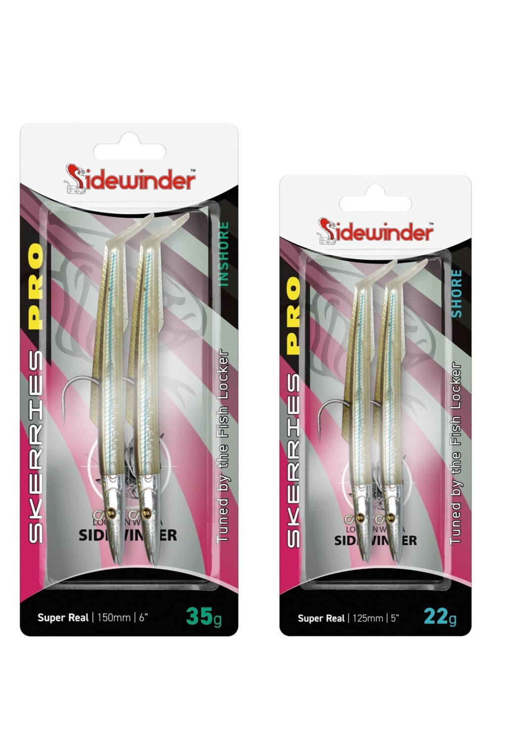 Sidewinder Skerries Pro Sandeels Lure Shore / Boat - Pollack Bass  - 2 PER PACK