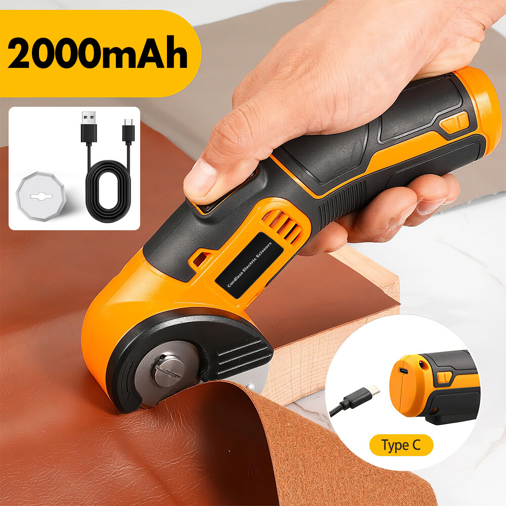 Cordless Electric Scissors Battery Operated Cutter For Fabric Leather Cardboard