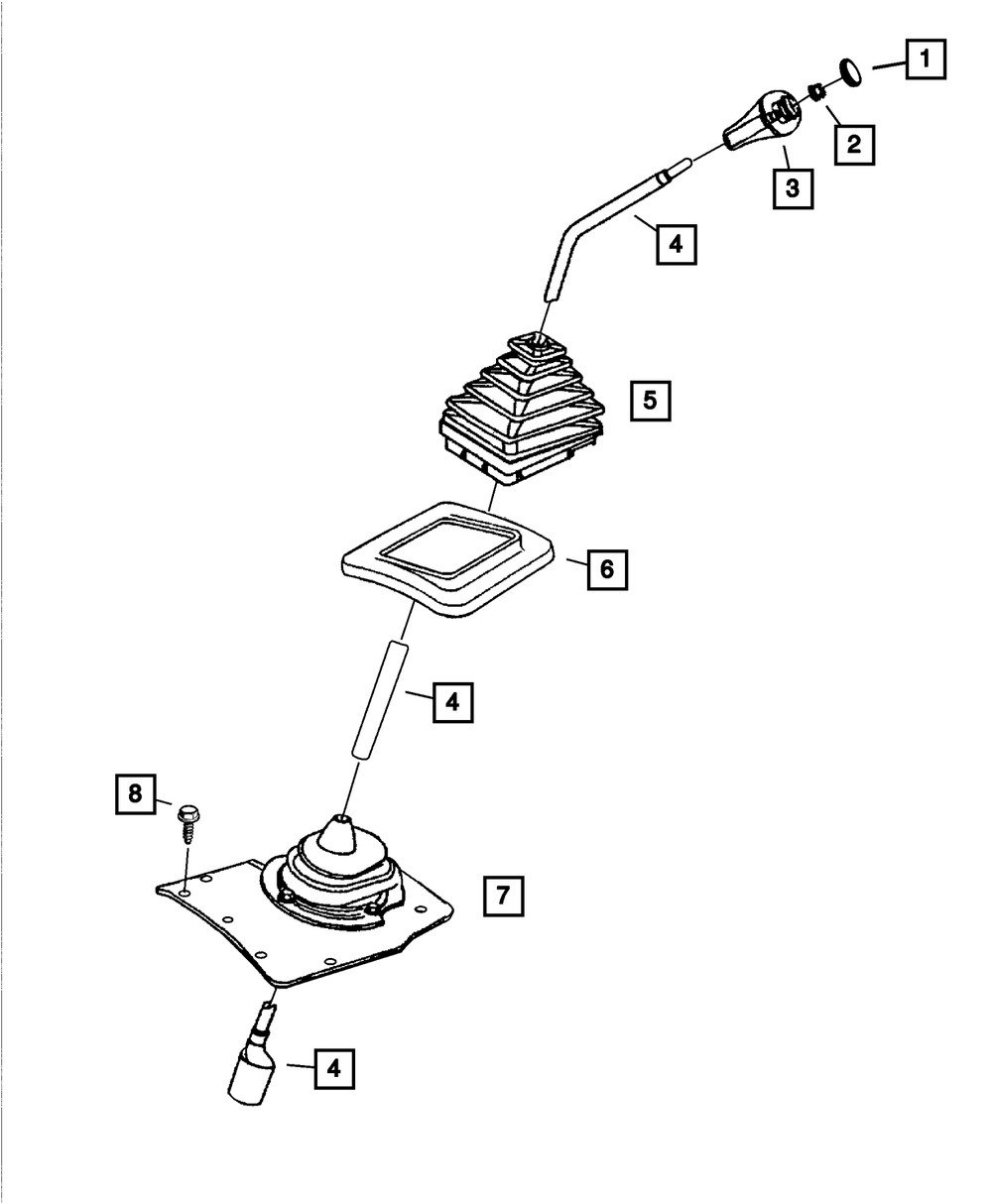 Genuine Mopar Gear Shift Lever Boot 52078558
