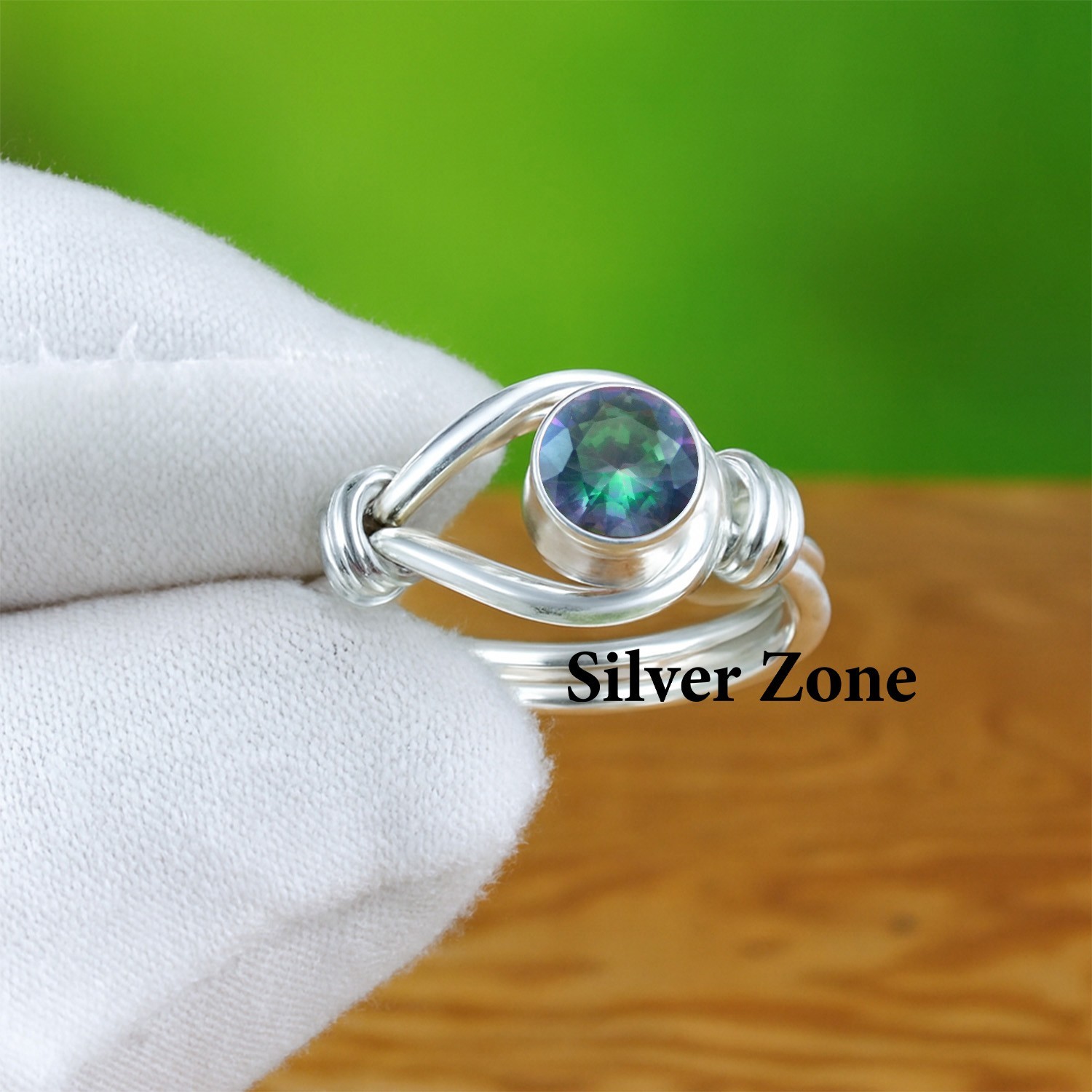 Mystic Topaz Ring | 925 Sterling Silver | Vintage Ring | Women's Ring | SZ 5-13