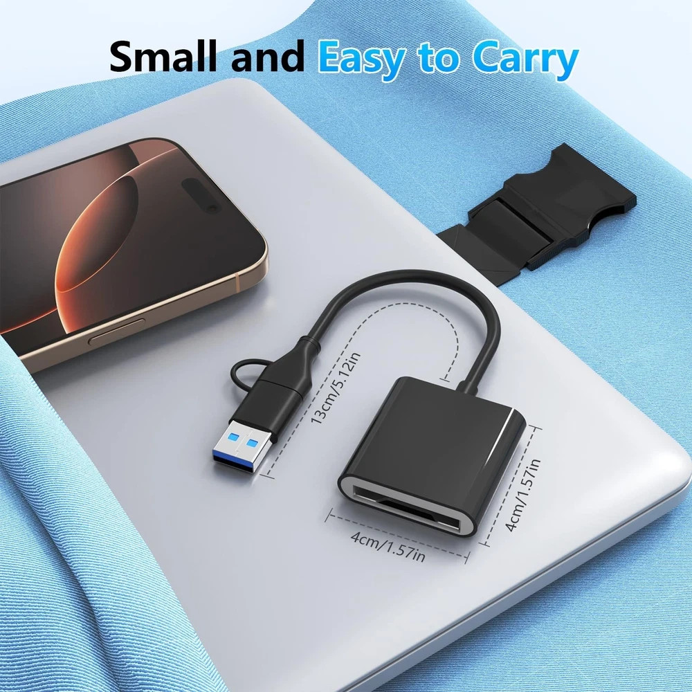 CFexpress Type B Card Reader with USB 3.2 (Gen 2) 10Gbps USB C&USB A 2 in 1 Type