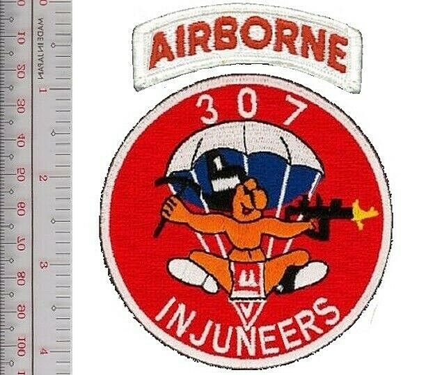 US Army WWII 307th Engineer Battalion 82nd Airborne Division Patch vel NO TARIFF