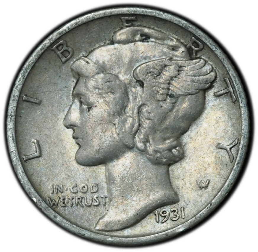 1931-S Mercury Dime XF Condition Key Date