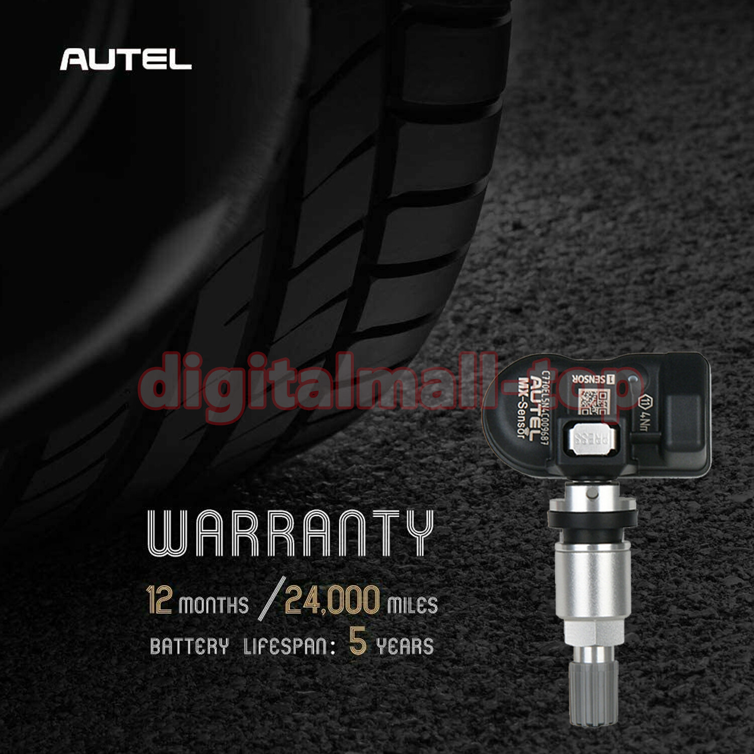 1xAutel MaxiTPMS 315MHz/433MHz 2 in 1 MX-Sensor Programmable fit TPMS OEM Sensor