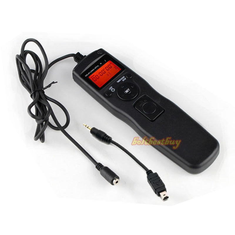 1.2M Wired LCD Timer Remote Control Shutter Release for Nikon D5200 D3100 D3200