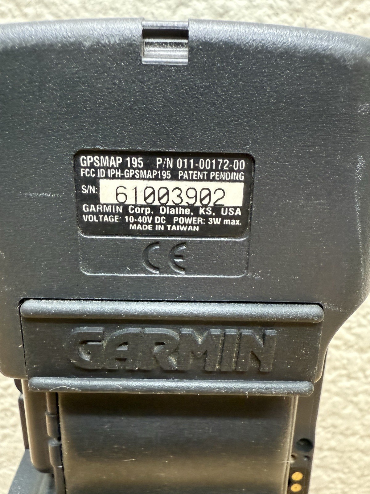 Garmin GPSMAP 195 Aviation GPS 12 Volt Bundle POWERS ON READ