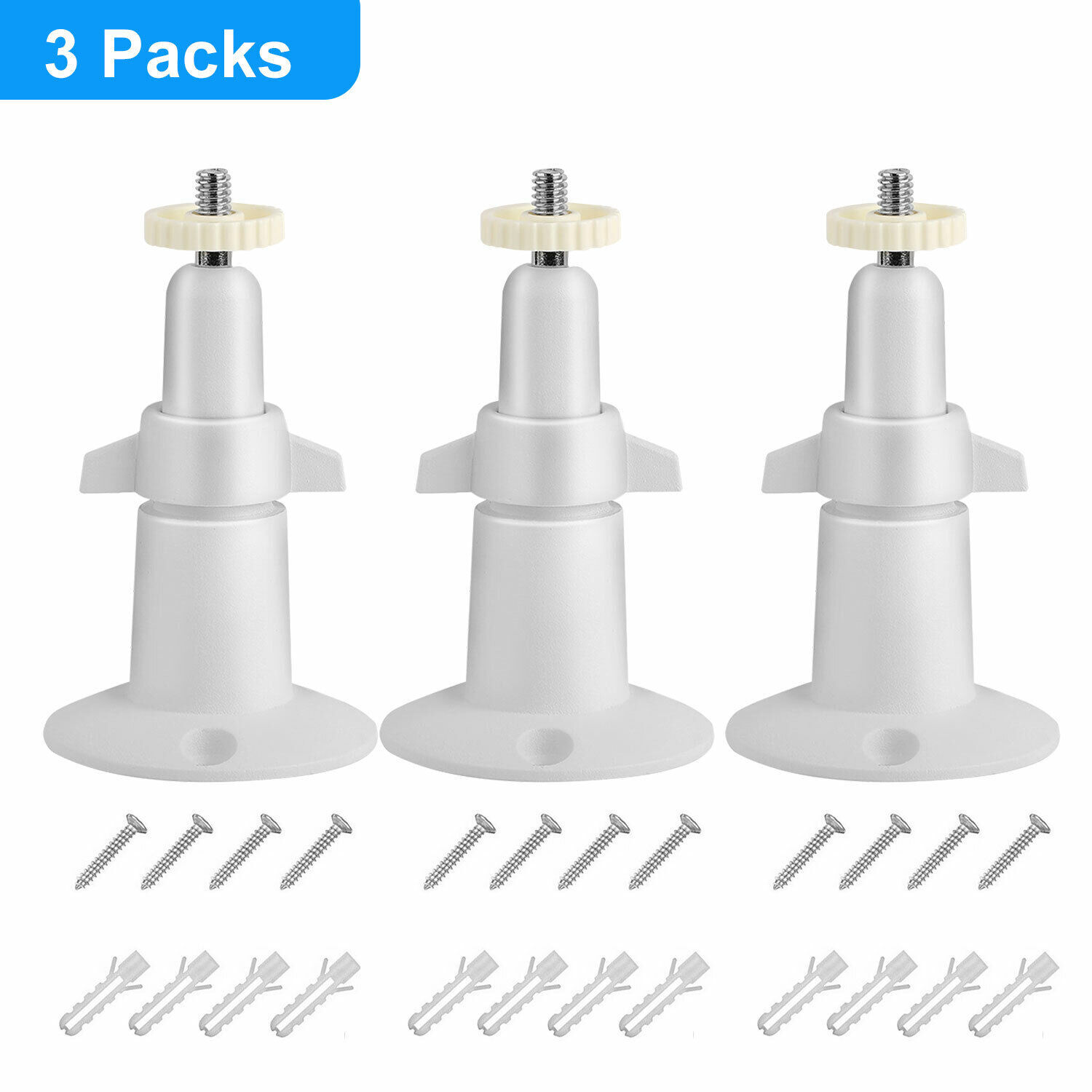 3Pcs Security Wall Mount Holder Adjustable for Arlo or Pro Camera Indoor Outdoor