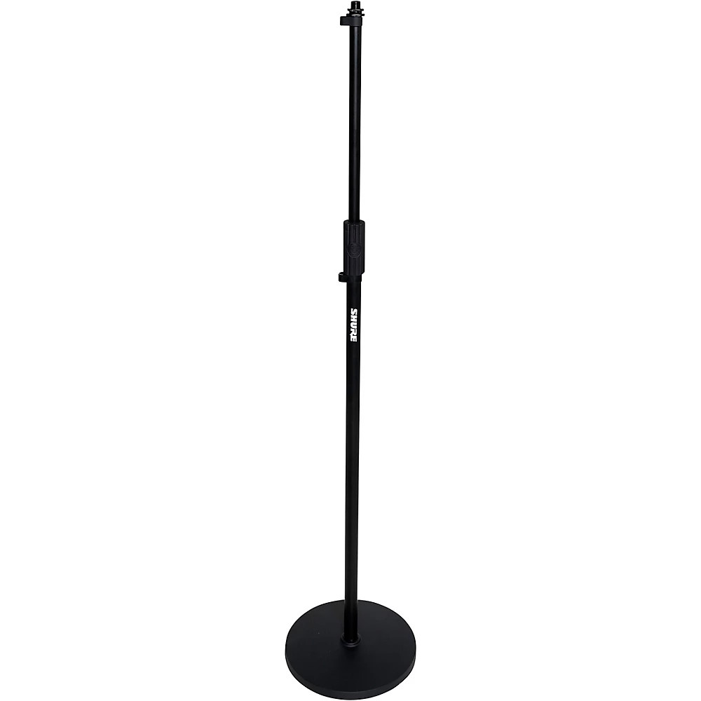 Shure Round Base Mic Stand w/Height Adjustable Twist Clutch - 10" Base Black