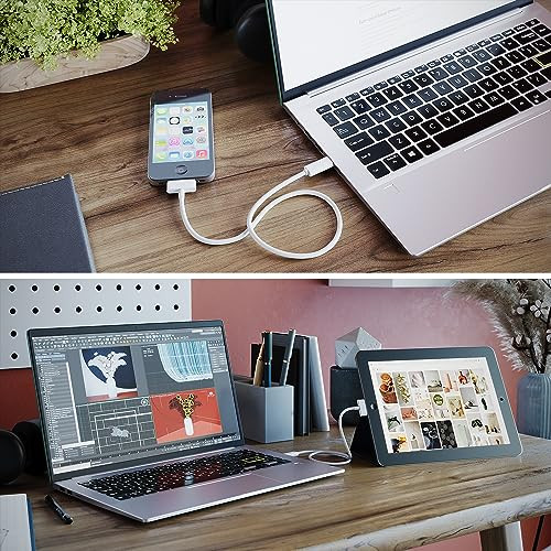 30-Pin to USB C Adapter Cable for iPhone, iPad, iPod – 6ft (Next-Generation Data