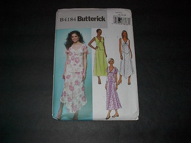 Butterick Pattern 4184 Misses' Two-Piece Tops and Skirts in Four Styles 14~18 UC