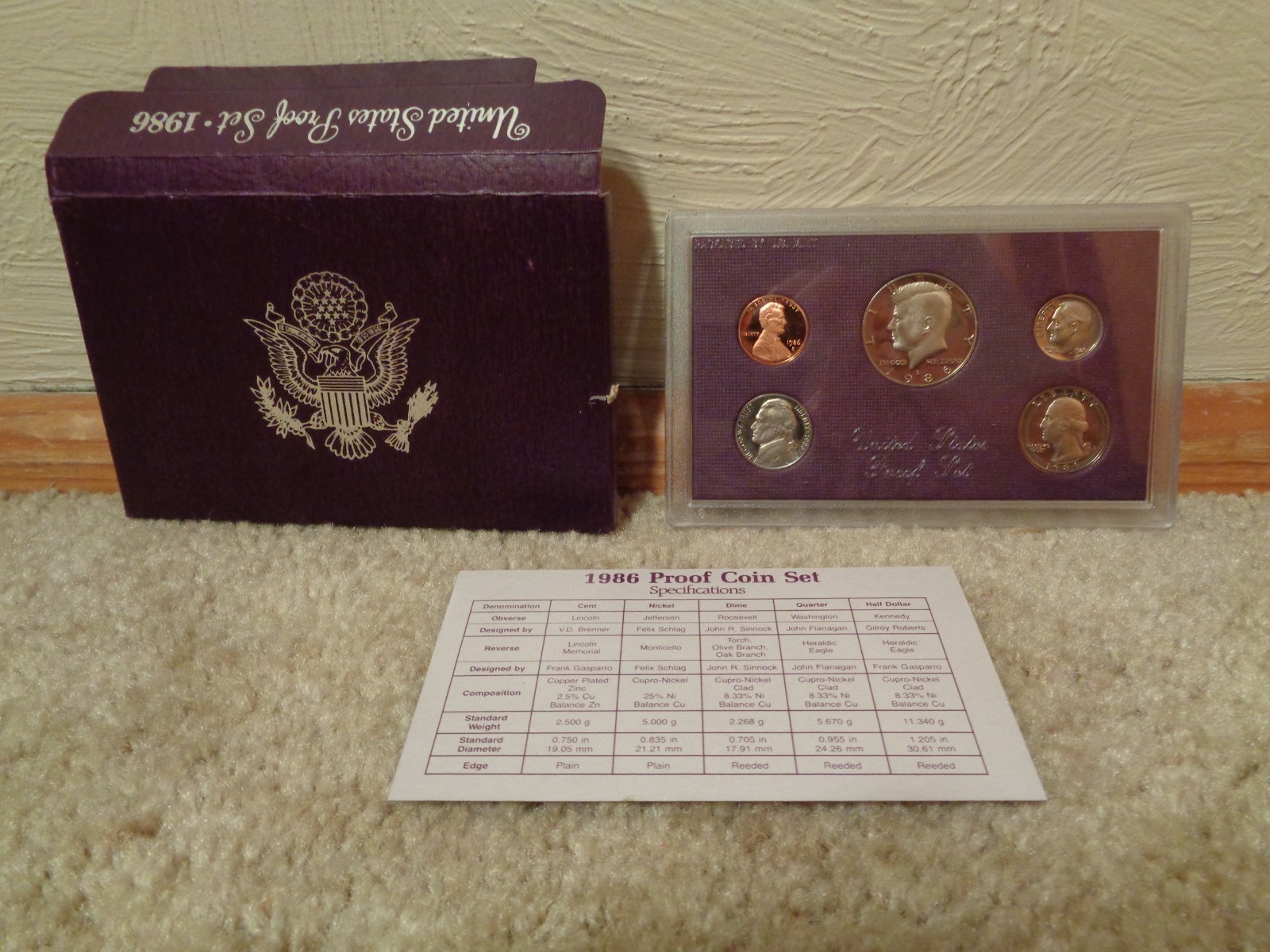 1986 United States Mint Proof Set