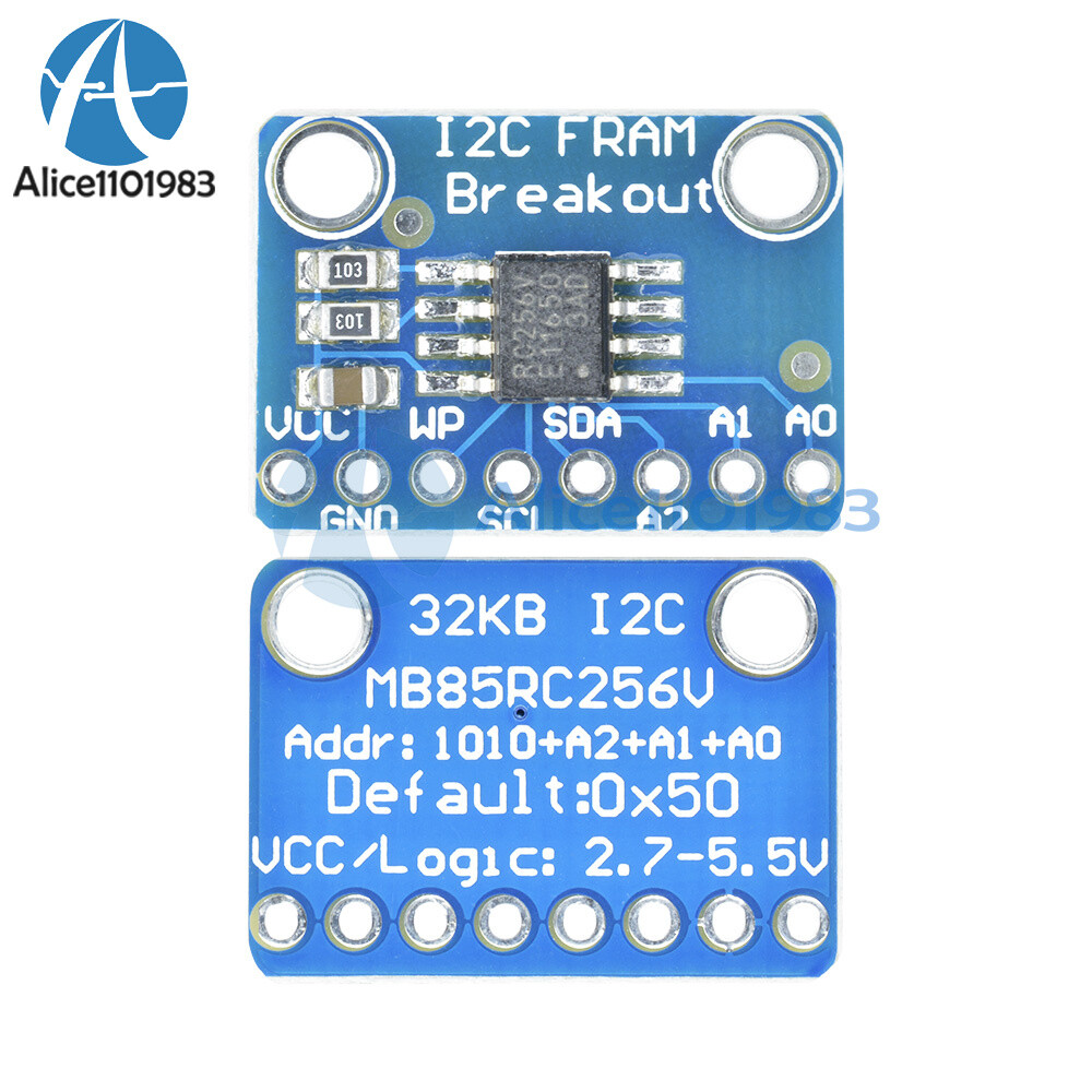 1-10PCS I2C IIC Non-Volatile FRAM MB85RC256V Breakout 256Kbit/32KByte Memory IC