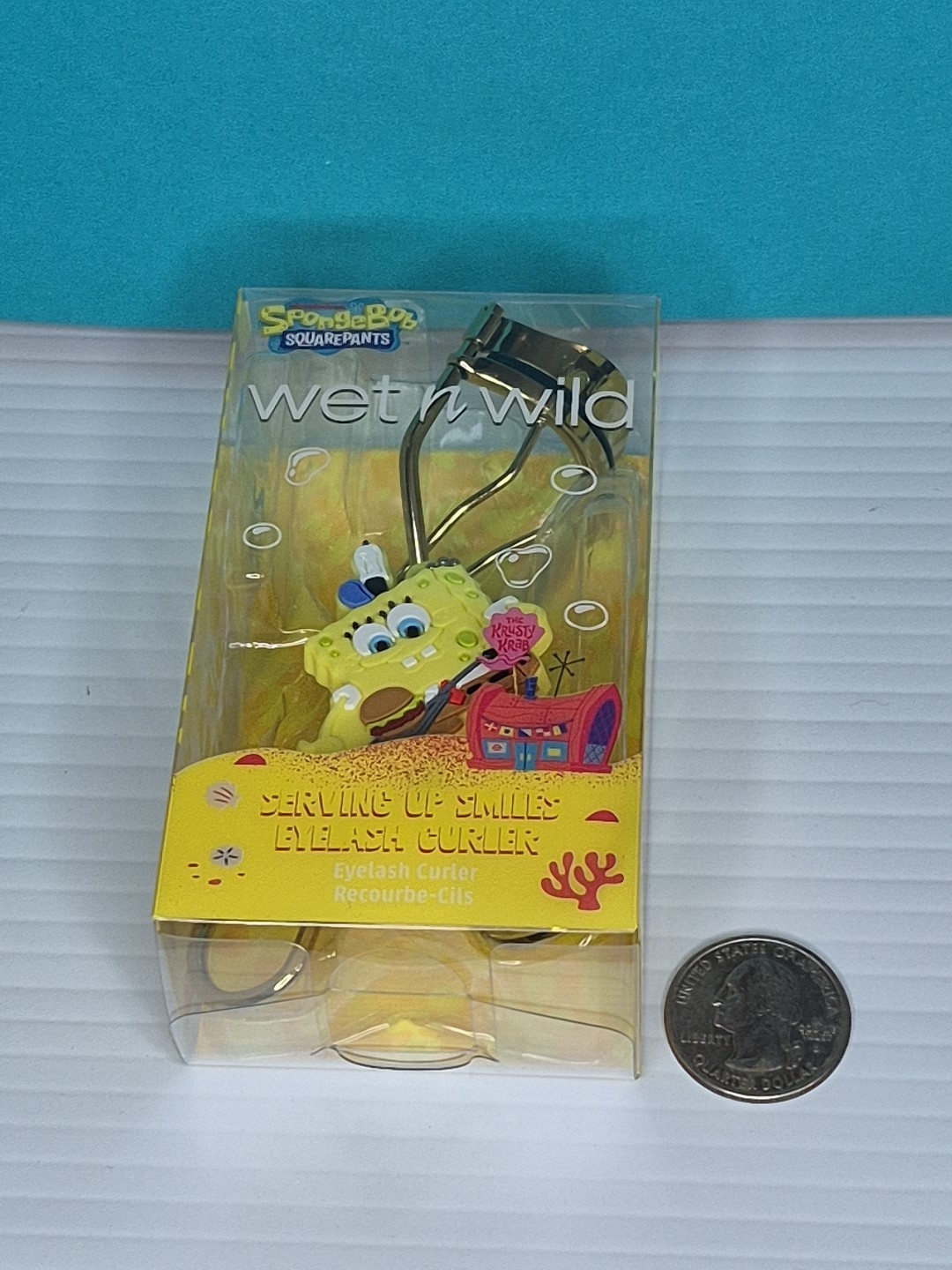 Eyelash Curler Serving Up Smiles by Wet N Wild SpongeBob w/keychain New in case