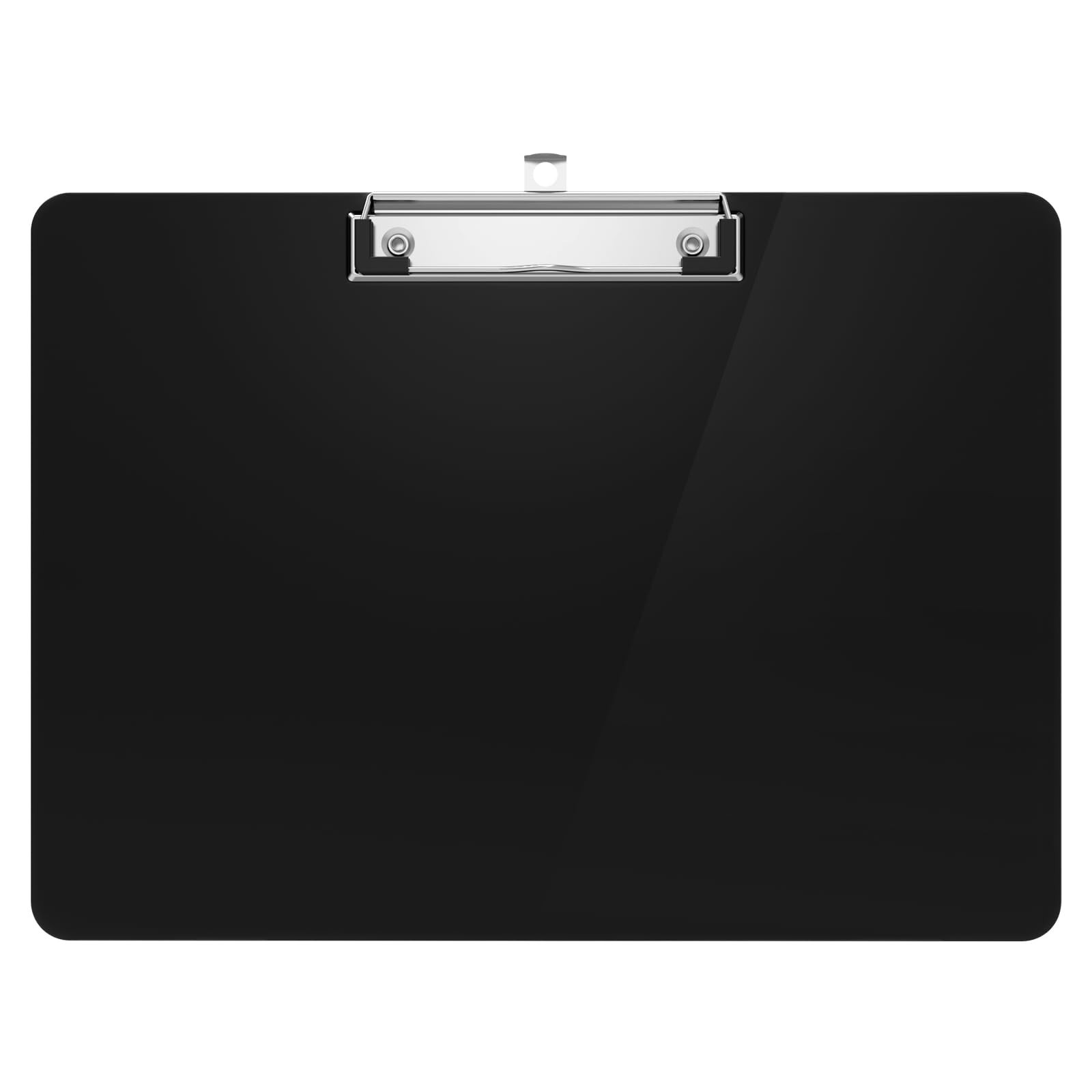 Horizontal Plastic Clipboards, Black Clip Board 8.5x11 for Classroom, Student...