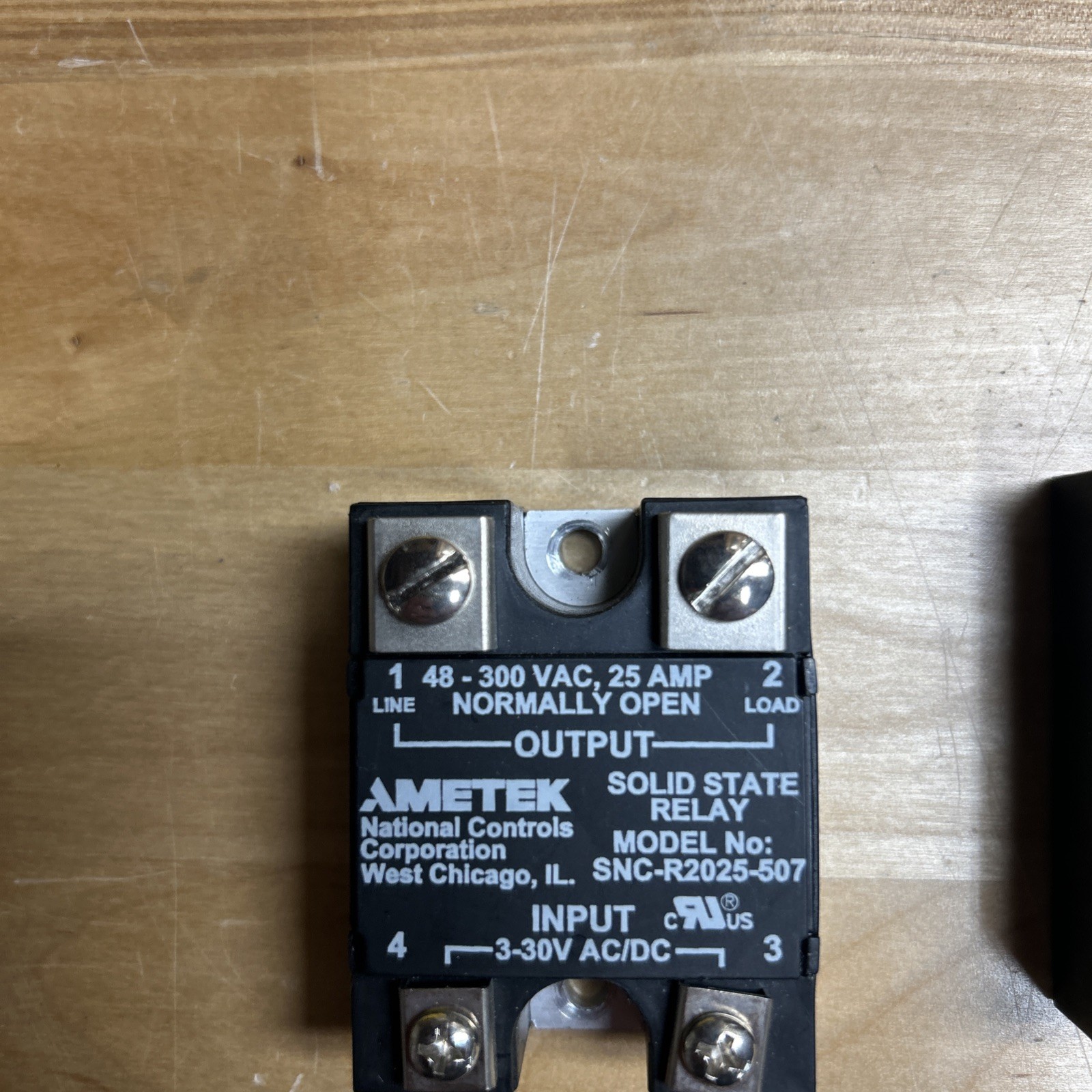 AMETEK SNC-R2025-507 Solid State Relay 3-30V AC/DC Control 300VAC 25A