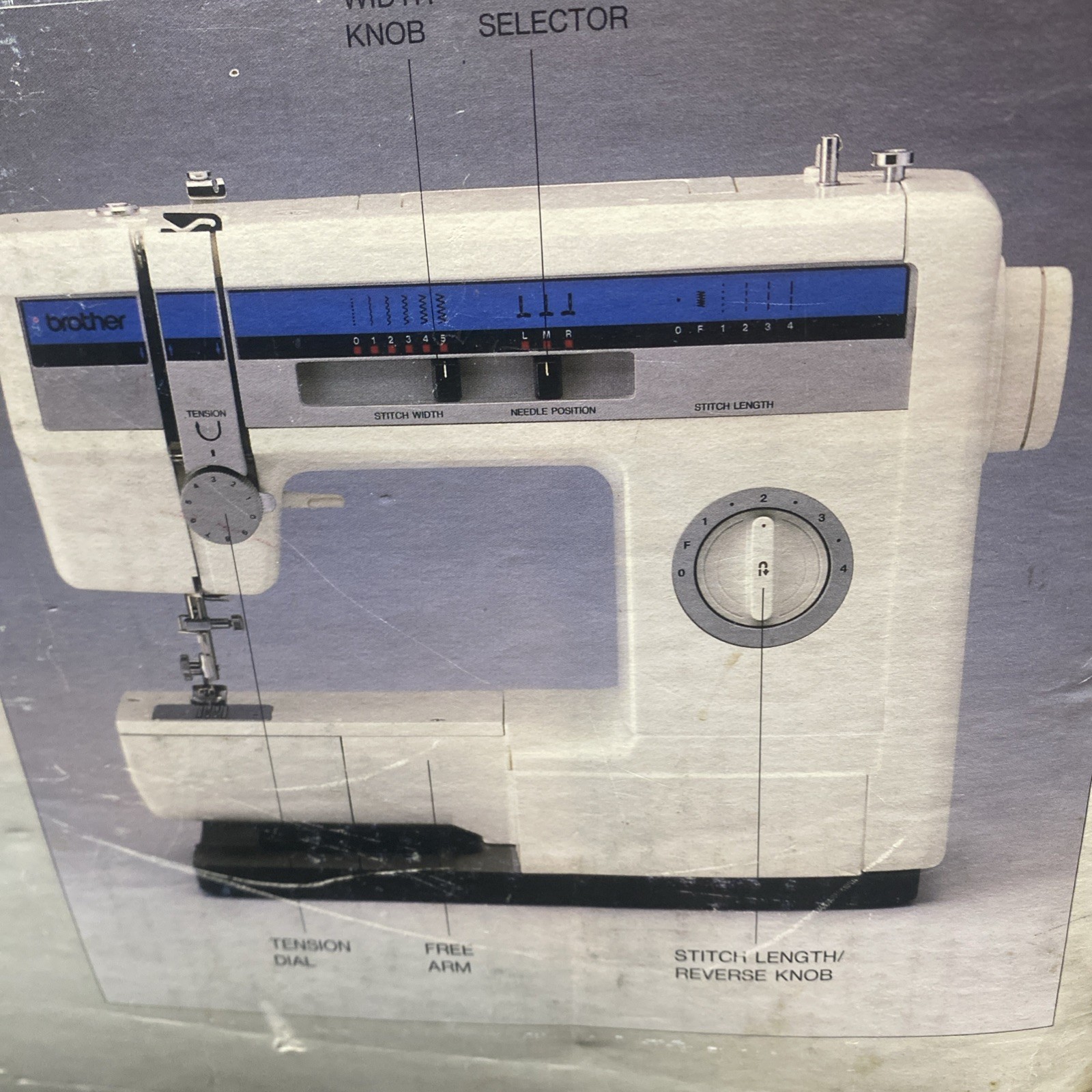 Brother VX-807 Sewing Machine With Box Manual & Foot Pedal