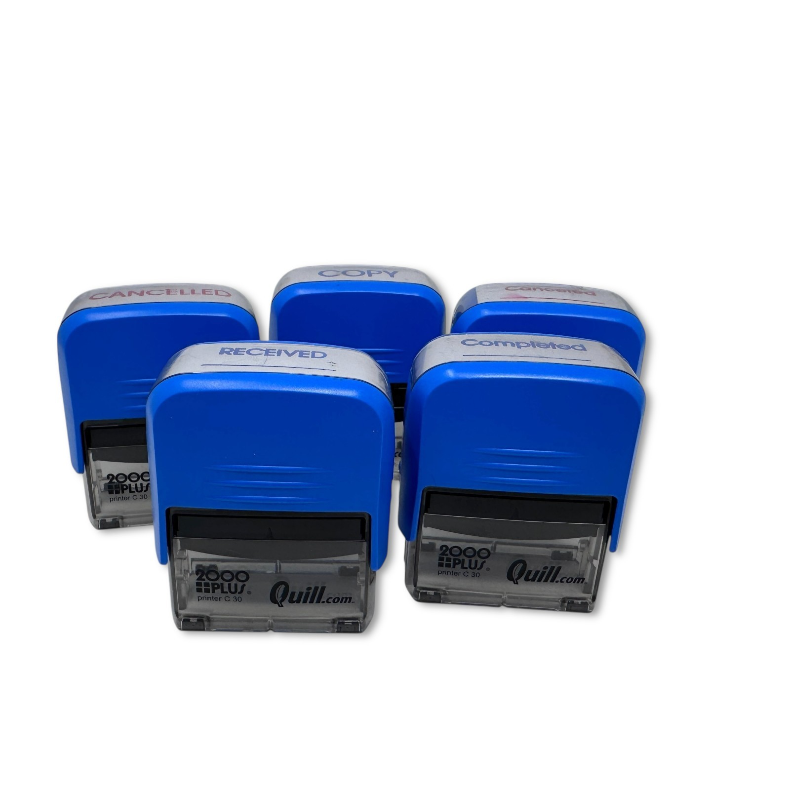 5xSelf-Inking Office Stamps Set - COPY, CANCELED, CANCELLED, RECEIVED, Completed