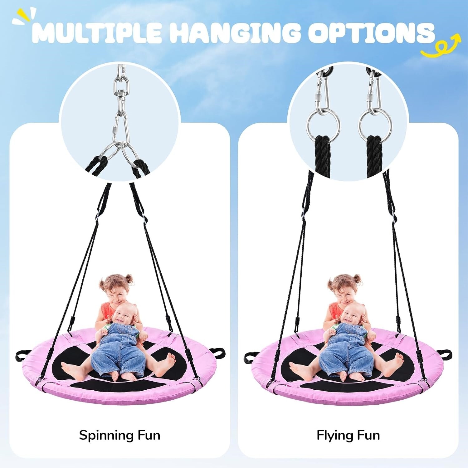 Hamaca Columpio Para Niños De Arbol Patio Jardin Platillo Volador Regalos Niños.