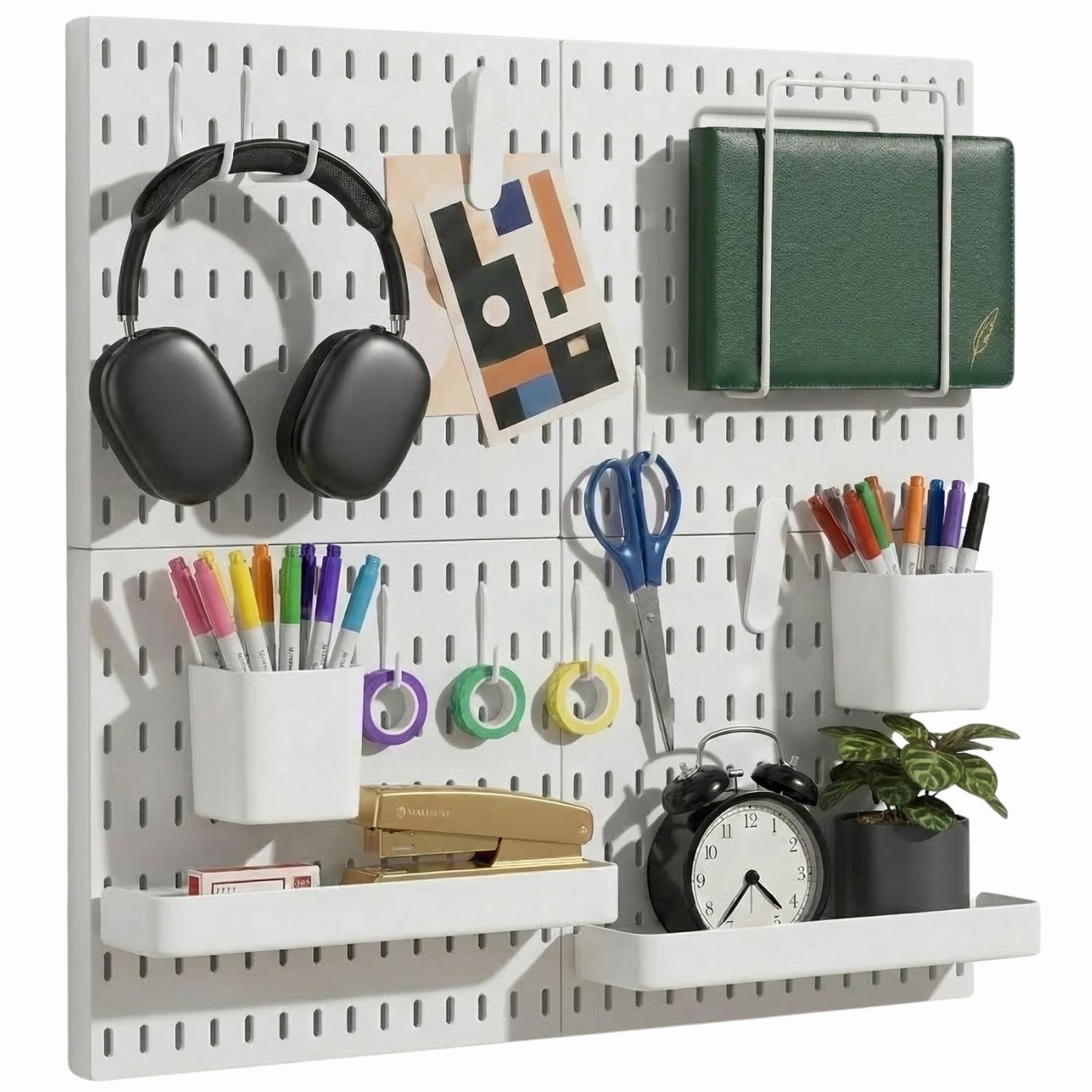 Keepo Pegboard Combination Kit, 4 Pegboards and 14 Accessories Modular Hanging f