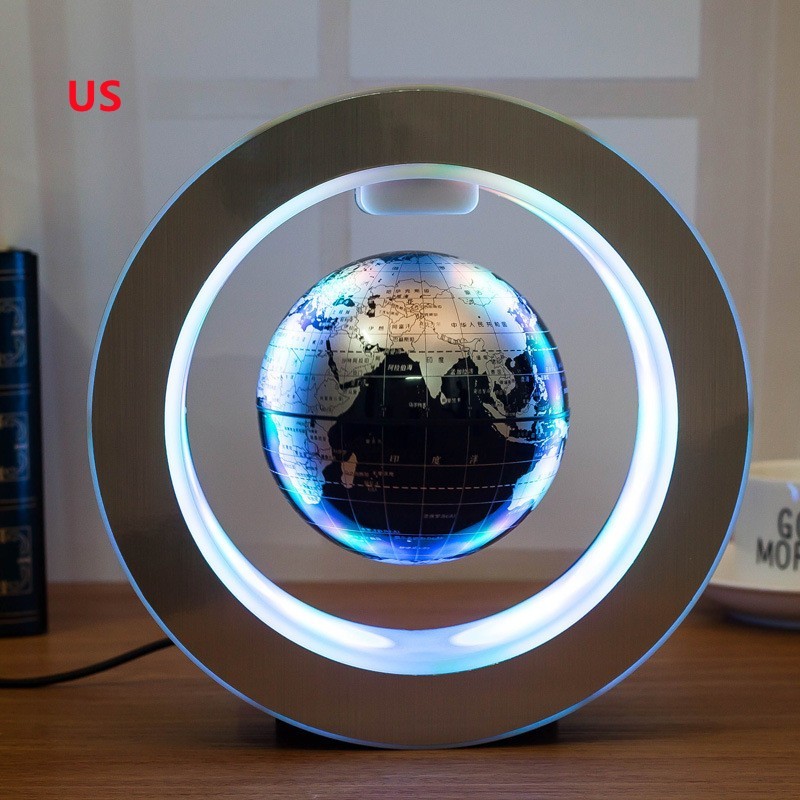 LED MAGNETIC FLOATING GLOBE LEVITATION LIGHT ANTI GRAVITY (BLACK)