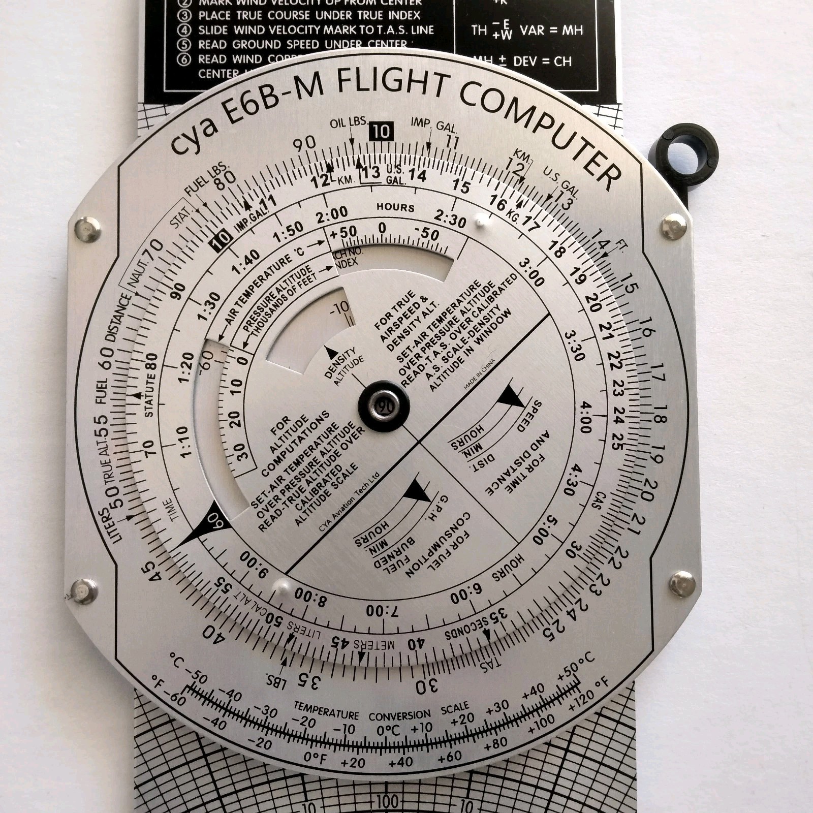CYA E6B Metal Flight Computer BUNDLE VFR Kneeboard Clipboard Lot