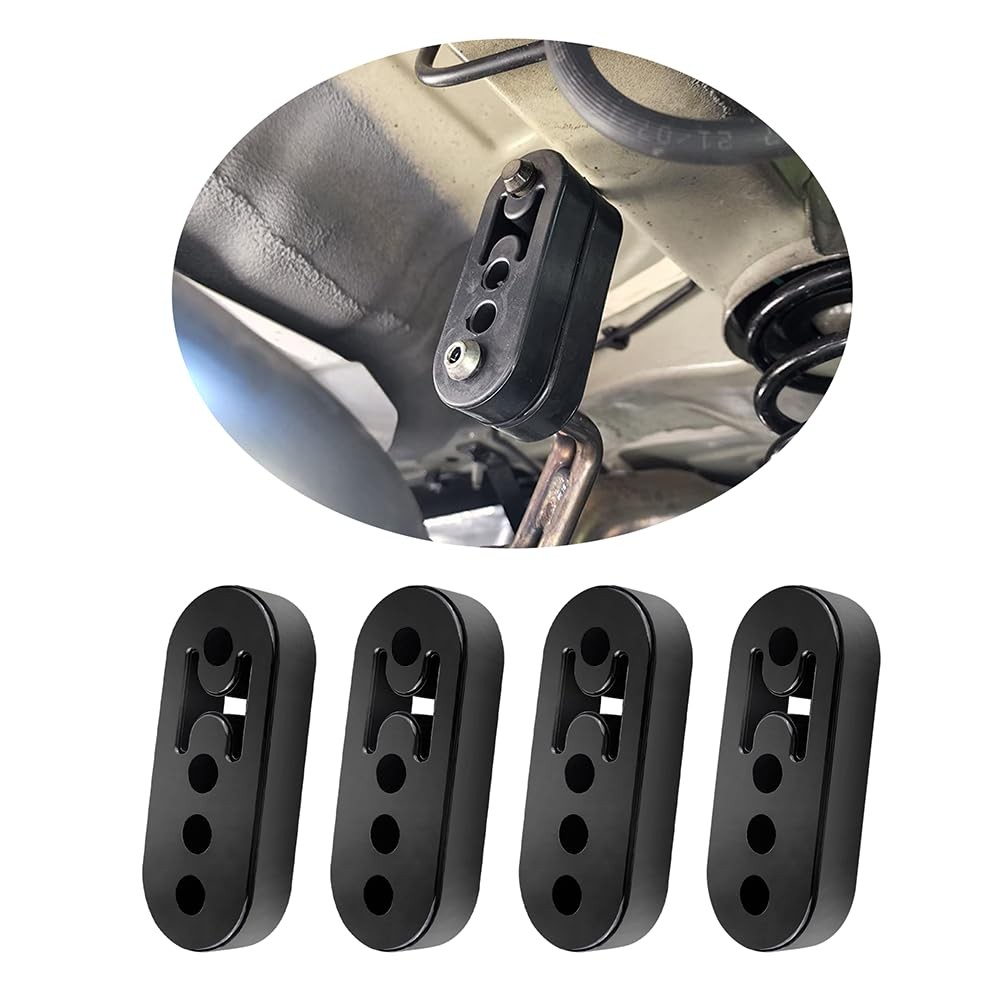 12mm Hole 4.25" EPDM 4 Hole Exhaust Hanger Adjustable Muffler Shock Absorber ...