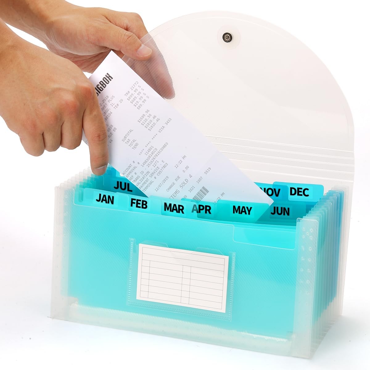 Check Size 13 Pocket Expanding File Folder, 10 x 5.5 Inch, Teal