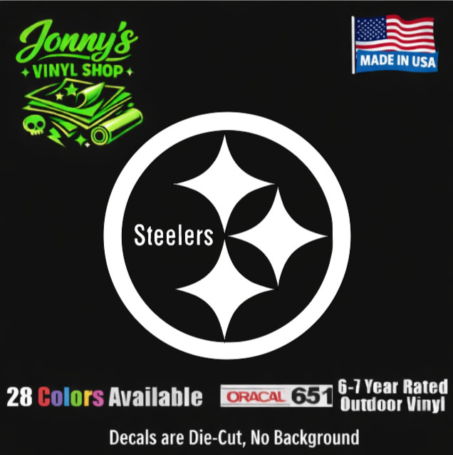 Pittsburgh Steelers Vinyl Decal Car Truck Vehicle Window Wall Sticker White v2
