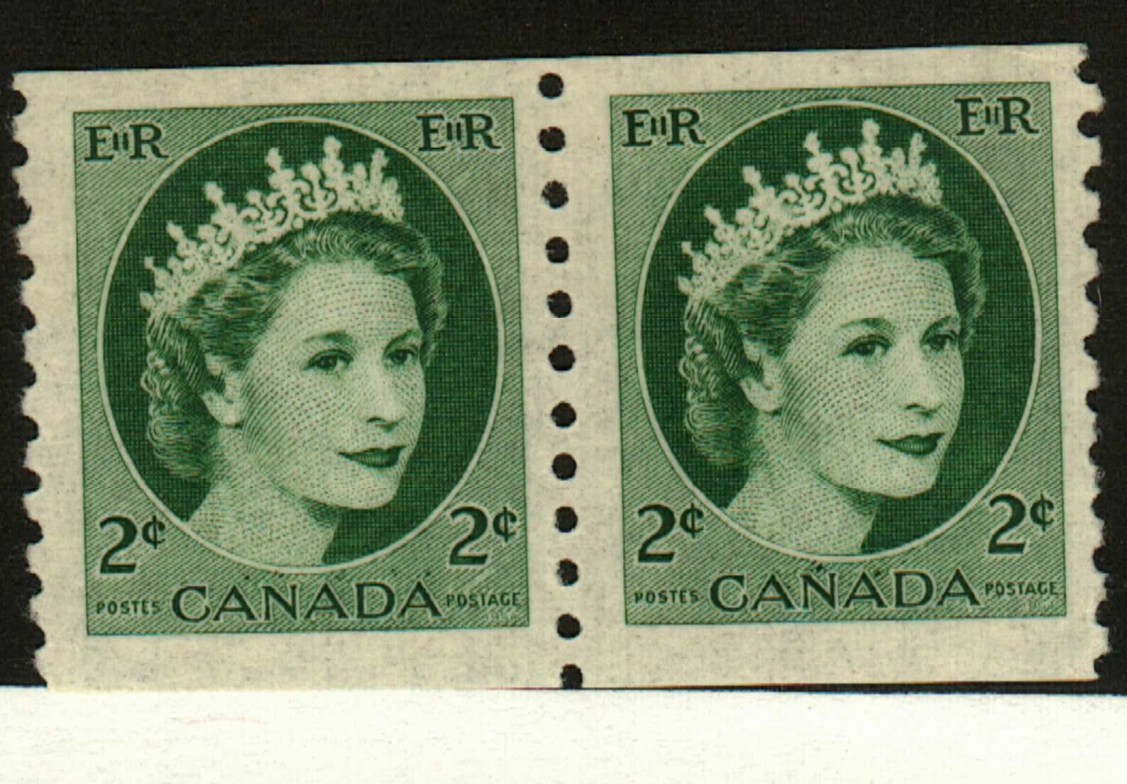 Canada #345  MNH pair (2 stamps) QEII